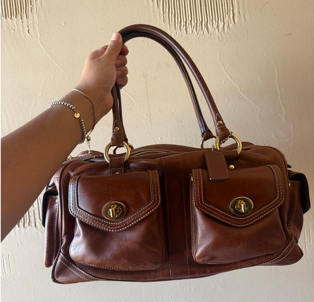 Coach Y2k Brown Leather Legacy Gallery Turnlock Satchel No. 1808